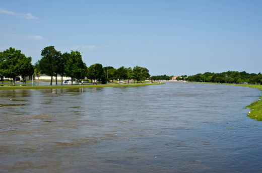 Brays bayou flood rapids on May 26, 2015, at the Hilcroft bridge.